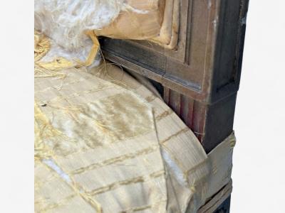 L Alavoine Cie Louis XVI Style Wood Fabric Dining Chairs France 19th C 