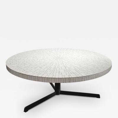 L Oeuf Atelier Large round coffee table attributed to LOeuf centre dEtudes France circa 1960