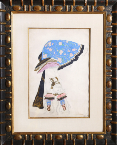 L on Bakst Costume Design The Acrobat possibly from Sheherazade or Le Dieu Bleu 