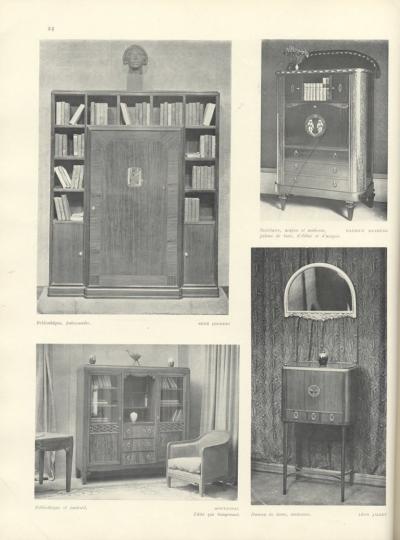 L on Jallot Leon Jallot demi lune wall mirror