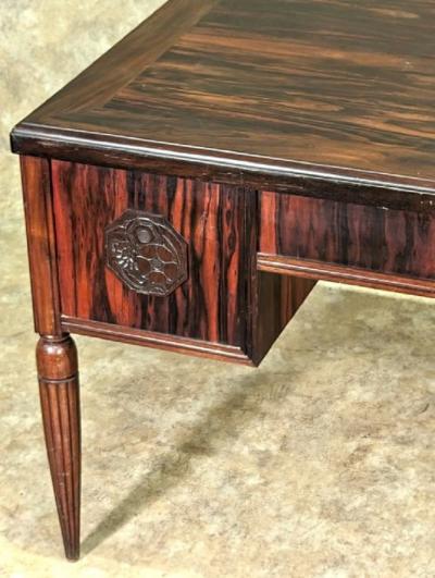 L on Jallot Leon Jallot desk in macassar ebony