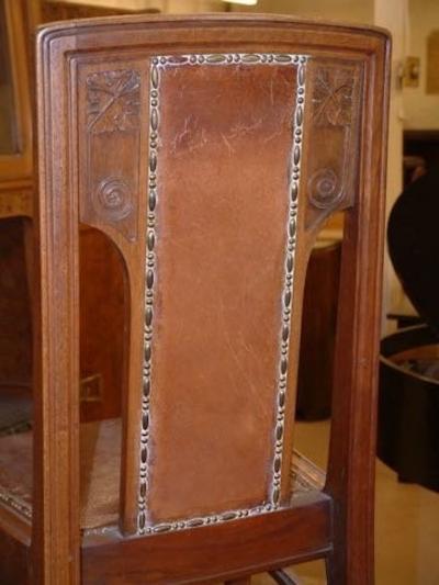 L on Jallot Leon Jallot dining table and six chairs