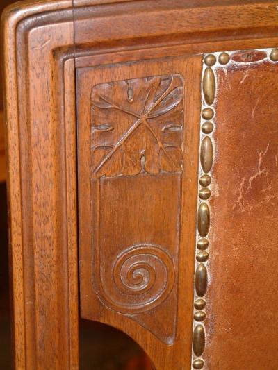 L on Jallot Leon Jallot dining table and six chairs