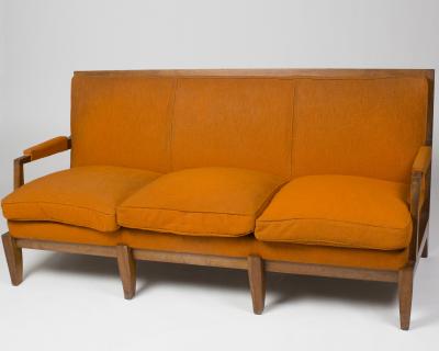 L on Jallot Three seater sofa in the style of L on Jallot Paris France circa 1940