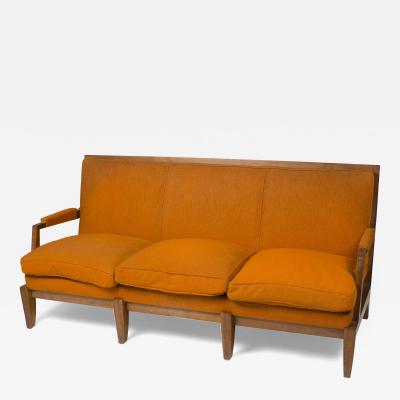 L on Jallot Three seater sofa in the style of L on Jallot Paris France circa 1940