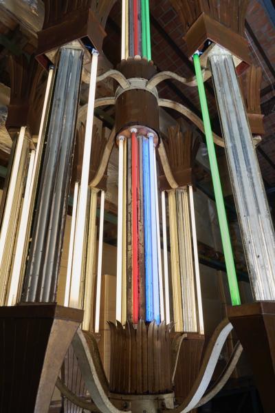 L on Stynen Art Deco Gilt Metal Chandelier by L on Stynen 1930s