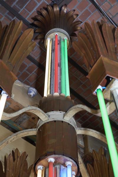 L on Stynen Art Deco Gilt Metal Chandelier by L on Stynen 1930s