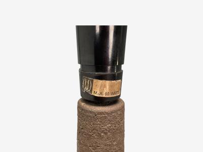 L vemose Keramik Brown Stoneware Table Lamp Denmark 1960s