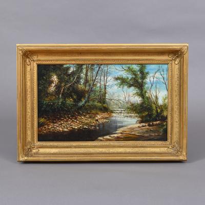 LANDSCAPE VIEW OF A RIVER WITH WATERFALLS