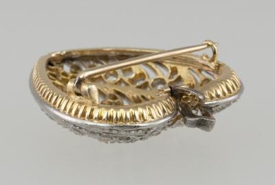 LARGE ANTIQUE OLD EUROPEAN CUT DIAMOND HEART PENDANT AND BROOCH