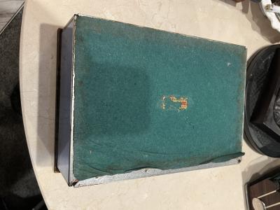 LARGE COBALT BLUE MIRRORED CHROME ART DECO HUMIDOR BOX