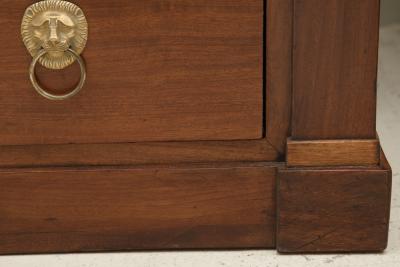LARGE EMPIRE MAHOGANY COMMODE WITH BLEU TURQUIN MARBLE