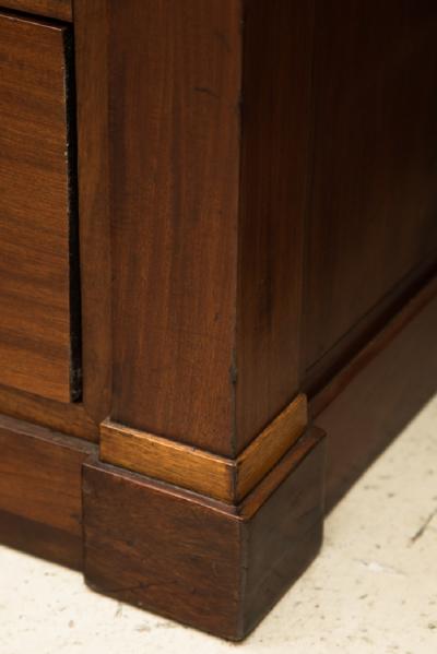 LARGE EMPIRE MAHOGANY COMMODE WITH BLEU TURQUIN MARBLE