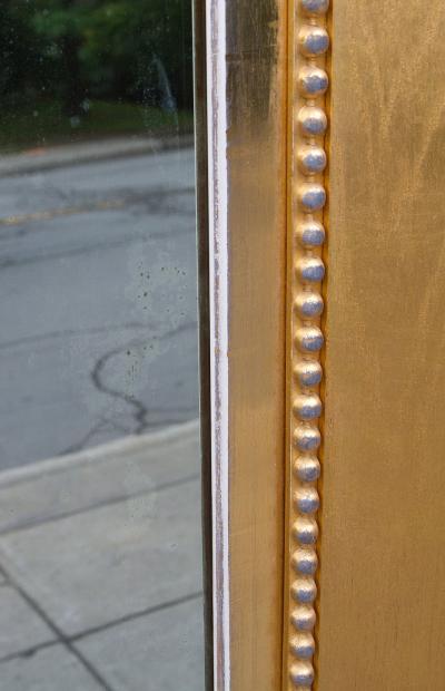 LARGE ENGLISH GILTWOOD RECTANGULAR MIRROR FEATURING A ROPE TWIST