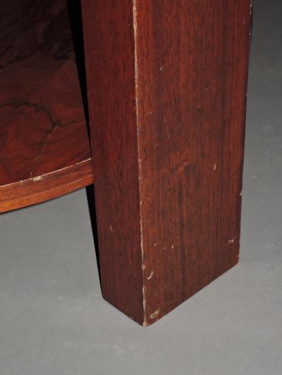 LARGE FRENCH ART DECO TWO TIER WALNUT GUERIDON