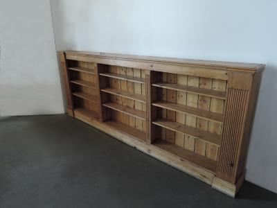 LARGE FRENCH NEOCLASSICAL PINE BOOKCASE