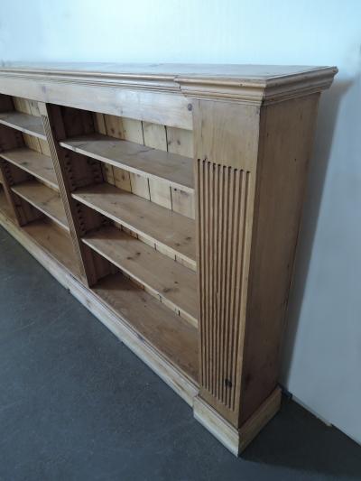 LARGE FRENCH NEOCLASSICAL PINE BOOKCASE