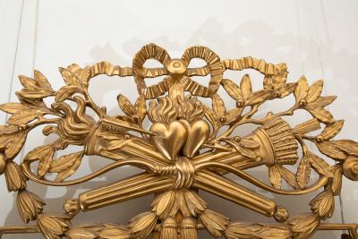 LARGE LOUIS XVI GILTWOOD MIRROR