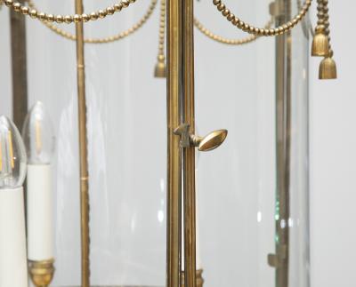 LARGE LOUIS XVI STYLE GILT BRONZE LANTERN