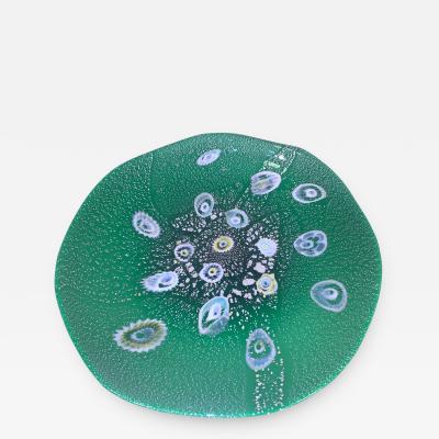 LARGE MODERN MILLEFIORI CANES MURANO GLASS CHARGER