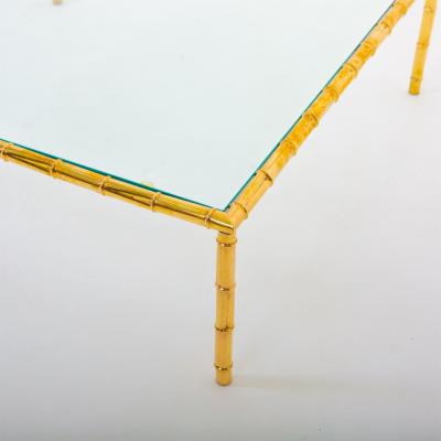 LARGE MODERNIST BRASS COFFEE TABLE