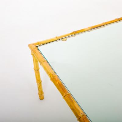 LARGE MODERNIST BRASS COFFEE TABLE