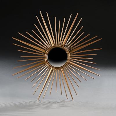 LARGE PAIR OF MID CENTURY CHATY VALLAURIS SUNBURST MIRRORS