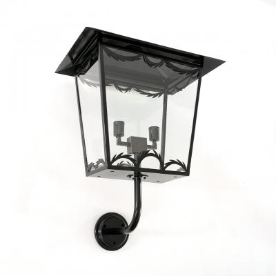 LARGE PAIR OF SWEDISH MID CENTURY WALL MOUNTED LANTERNS