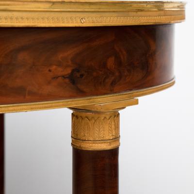 LARGE RESTAURATION PERIOD GILT BRONZE MOUNTED MAHOGANY GU RIDON CIRCA 1825