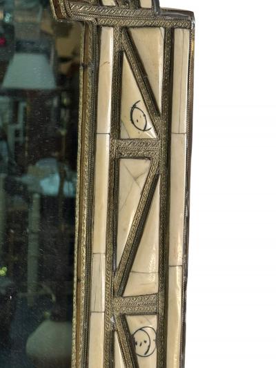 LARGE SCALE MORROCAN BONE METAL ARTISAN MIRROR