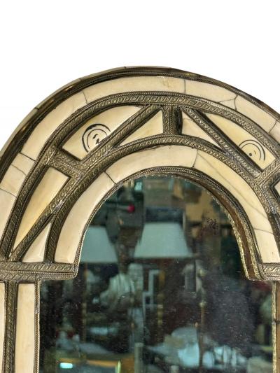 LARGE SCALE MORROCAN BONE METAL ARTISAN MIRROR