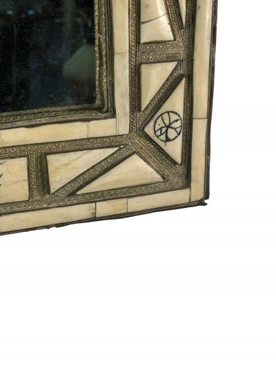 LARGE SCALE MORROCAN BONE METAL ARTISAN MIRROR