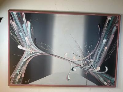LARGE SCALE POST MODERN ABSTRACT SPLATTER PAINTING