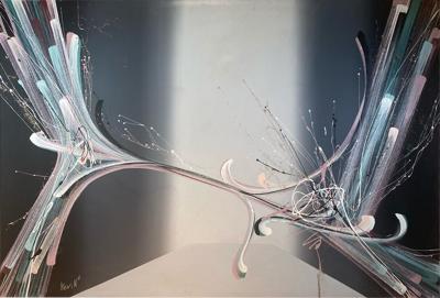 LARGE SCALE POST MODERN ABSTRACT SPLATTER PAINTING
