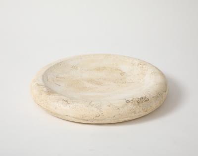 LARGE TRAVERTINE SHALLOW BOWL