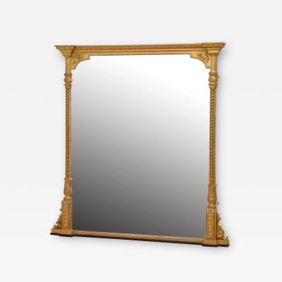 LARGE VICTORIAN GILTWOOD MIRROR