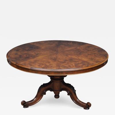 LARGE VICTORIAN WALNUT DINING OR CENTRE TABLE