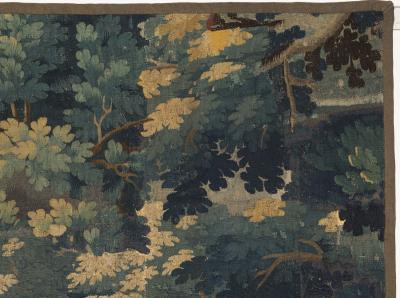 LATE 17TH CENTURY AUBUSSON VERDURE TAPESTRY FRAGMENT