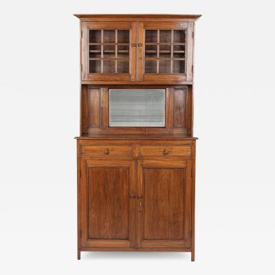 LATE 1800S ANTIQUE AMERICAN WOODEN CUPBOARD STORAGE CABINET