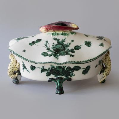 LATE 18TH CENTURY OVAL TERRINE FA ENCE DE MARSEILLES