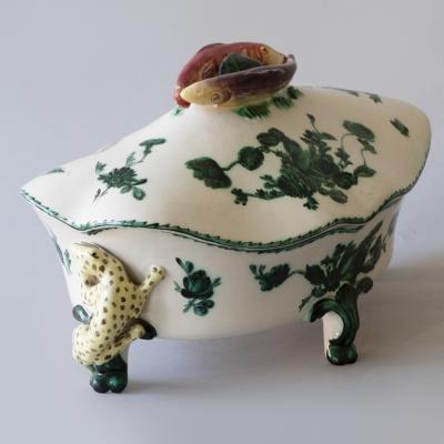 LATE 18TH CENTURY OVAL TERRINE FA ENCE DE MARSEILLES