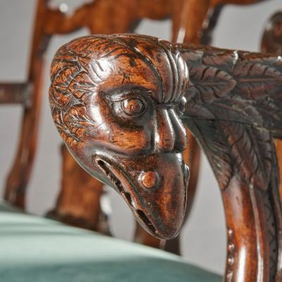 LATE 19TH CENTURY WALNUT TWIN CHAIR BACK SOFA AFTER A GEORGE II DESIGN 