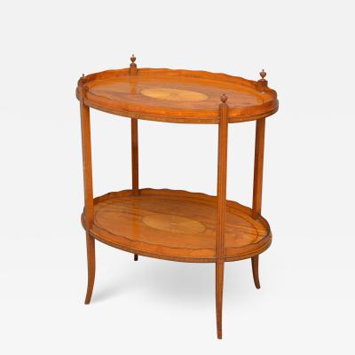 LATE VICTORIAN SATINWOOD TRAY TABLE