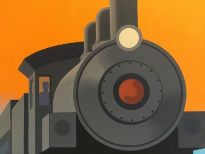 LOCOMOTIVE Original painting by Lynn Curlee