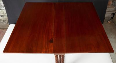 LOUIS PHILIPPE MAHOGANY SUTHERLAND DROP LEAF TABLE