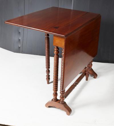 LOUIS PHILIPPE MAHOGANY SUTHERLAND DROP LEAF TABLE
