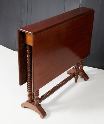 LOUIS PHILIPPE MAHOGANY SUTHERLAND DROP LEAF TABLE