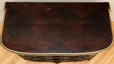 LOUIS XIV ROSEWOOD BOW FRONTED COMMODE