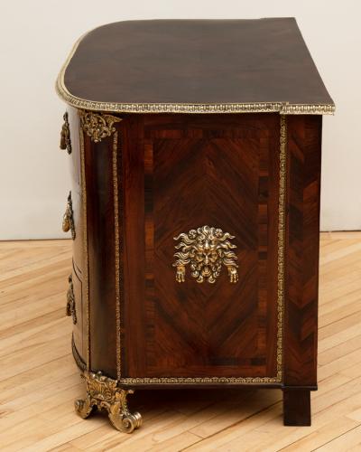 LOUIS XIV ROSEWOOD BOW FRONTED COMMODE