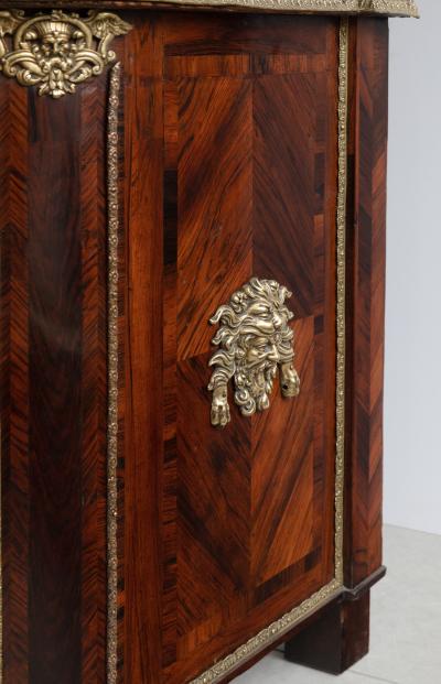LOUIS XIV ROSEWOOD BOW FRONTED COMMODE